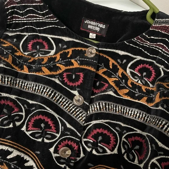 Johnny Was Workshop Blair Embroidered Jacket Blazer M - Picture 6 of 6